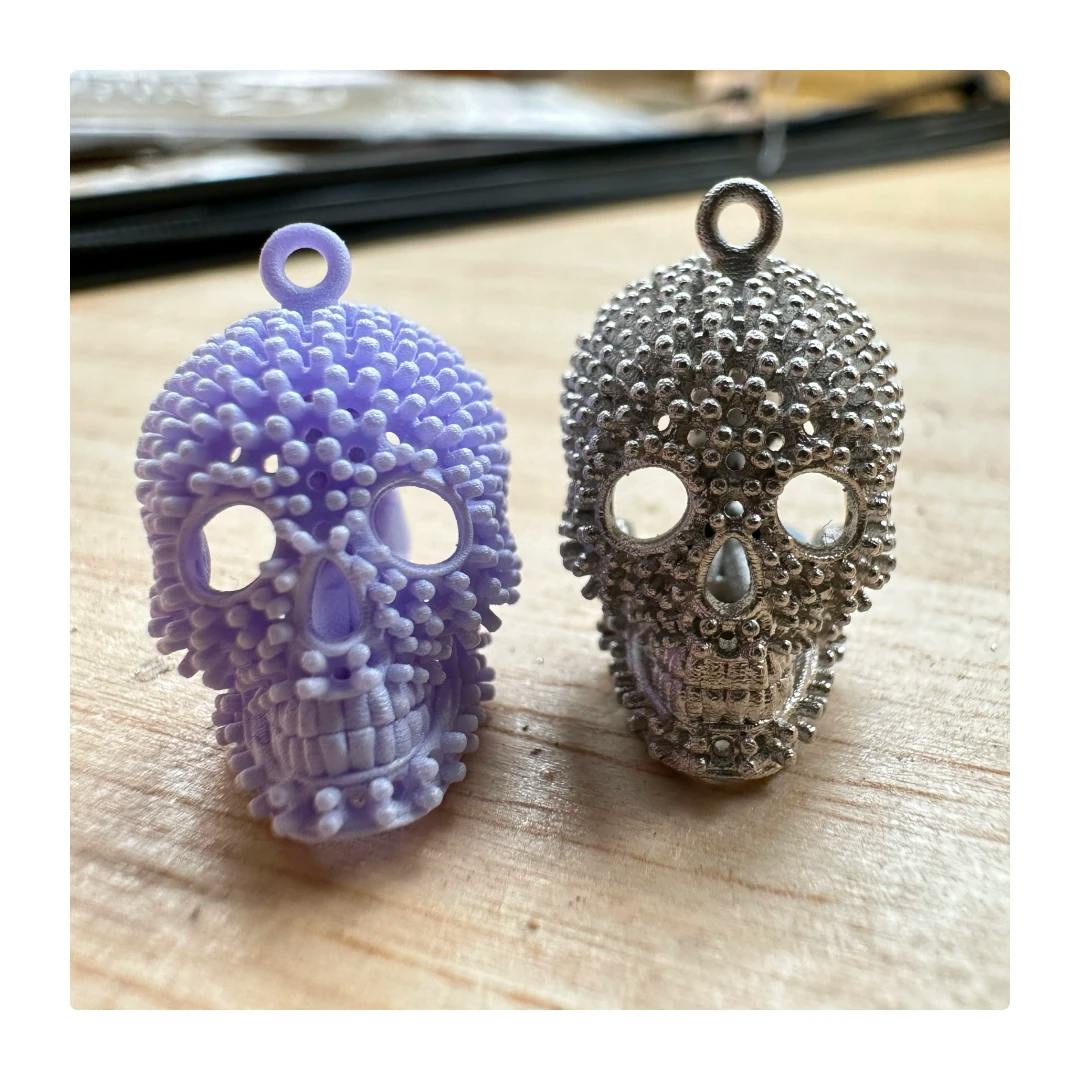 Wax 3D Print and Casting of Skulls